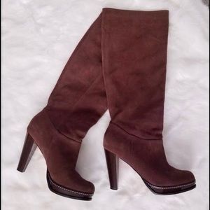 Nike Air and Cole Haan Brown Suede Boots.